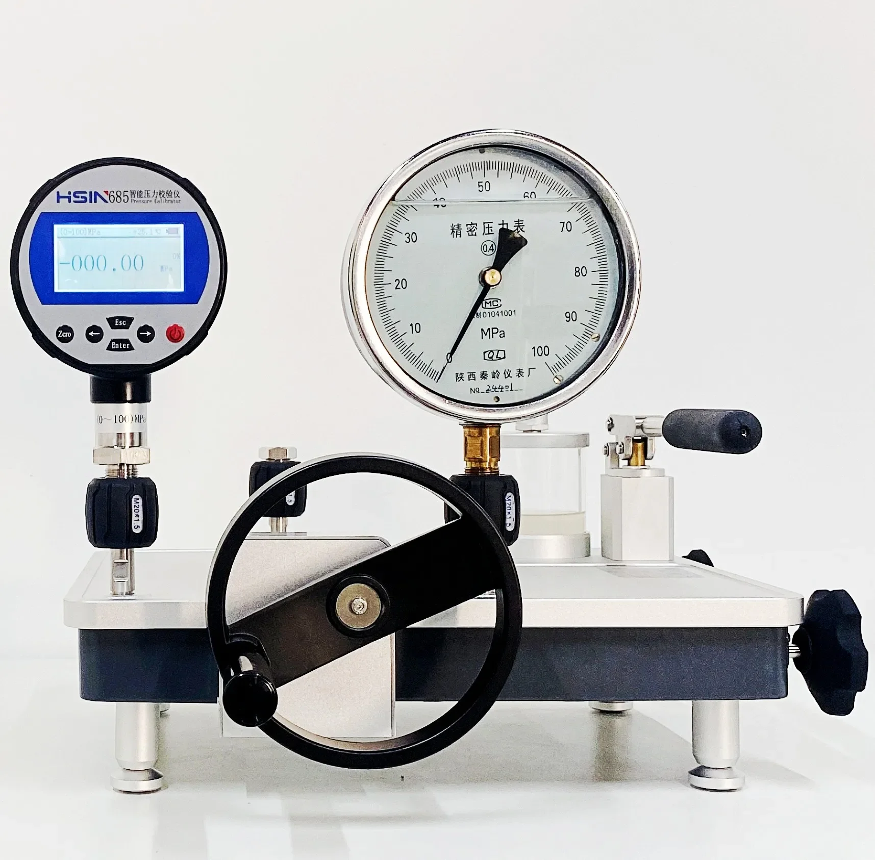 High Pressure Gauge Calibrator Bench-top Hydraulic Water Pressurized Calibration Pump Comparator for Pressure Sensor Transmitter