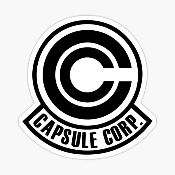Capsule Corp Black  5PCS Stickers for Luggage Funny Art Cartoon 5PCS Stickers Laptop Print Decorations Room Kid Home Decor  Wall