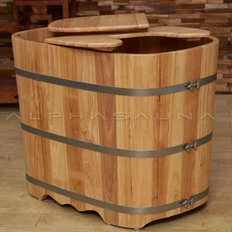Freestanding Wooden Barrel Bath Shower Hot Tub Cedar Wood Bathtub For Sale