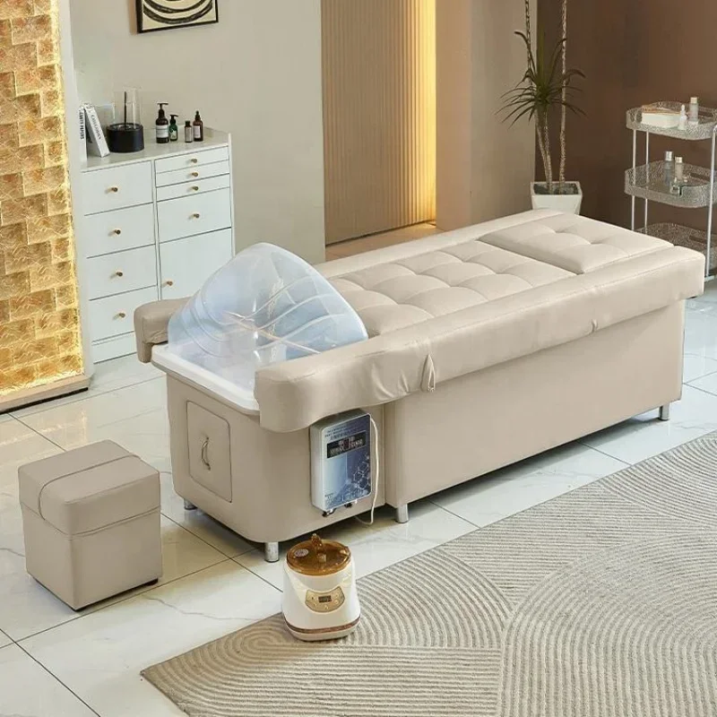 Cama multifuncional para massagem nos pés, salão de beleza, cadeira de shampoo, cabeça de pedicure, spa, cama de shampoo