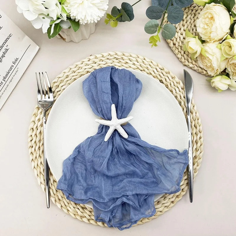 Starfish Napkin Rings Set Of 12 Sea Star Napkin Rings Bulk For Beach Dinning Table Decoration,Napkin Ring