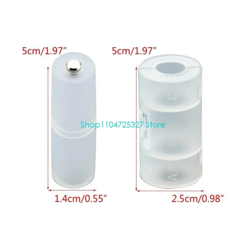 D8KF AAA to AA Battery Converter AA to C Battery Adapter Environmentally Friendly