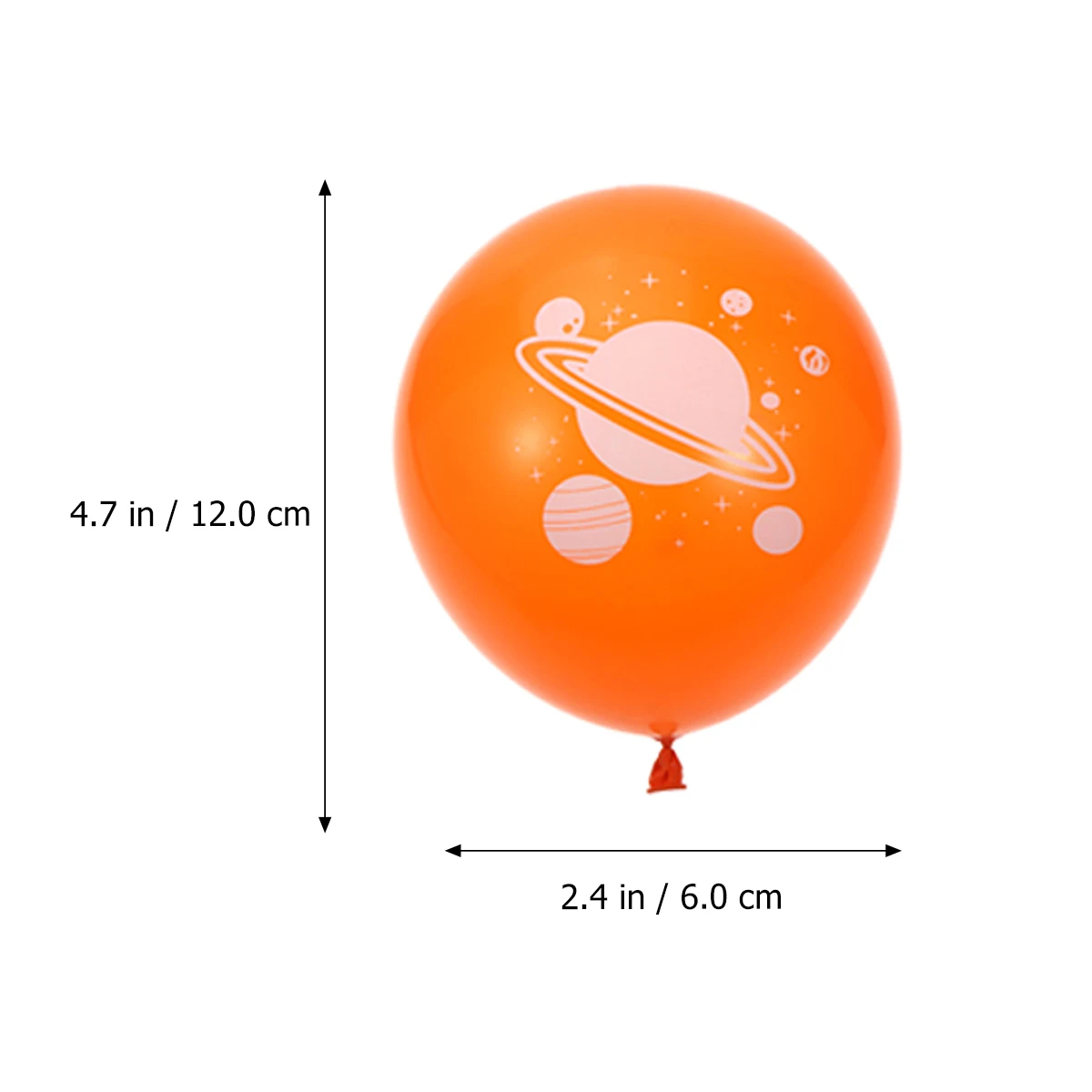 

10pcs Planet Printed Latex Balloons Orange Balloon Set Decorative Party Wedding Birthday Decoration For s Room Outdoor Space