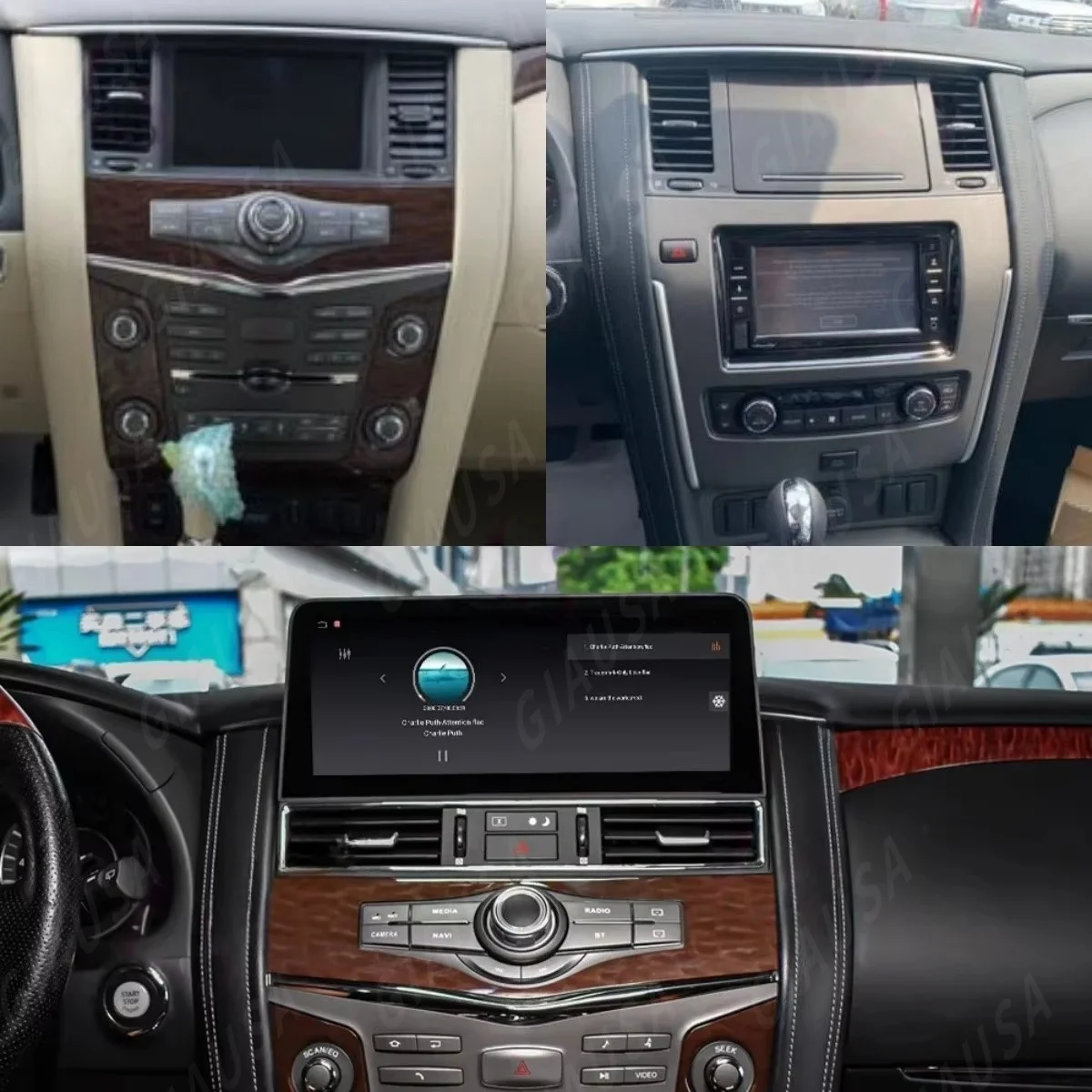 لنيسان باترول أرمادا Y61 Y62 إنفينيتي QX80 2011-2022 أندرويد 14 سيارة الوسائط المتعددة مشغل فيديو راديو لتحديد المواقع والملاحة CarPlay