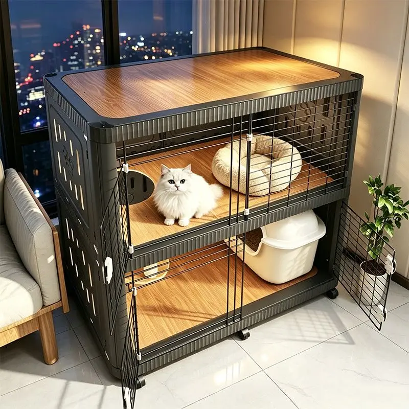 Cat villa household indoor wooden large platform cat cabinet, nest universal in all seasons, simple installation cat house
