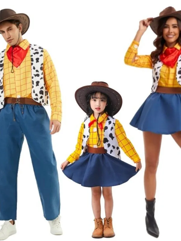 

Игрушка S Hudi, комплект костюмов для родителей и детей, пара, сценическое представление, Хэллоуин, ролевая одежда, китайский производитель