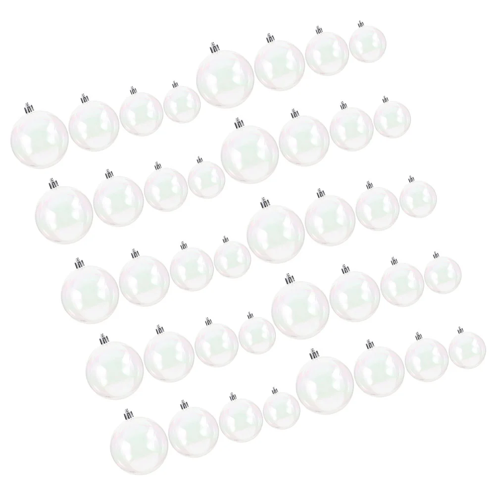 40 PCS Bubble Symphony Ball Christmas Hanging Ornaments Clear Balls Juice Bottle Plastic Fillable Water