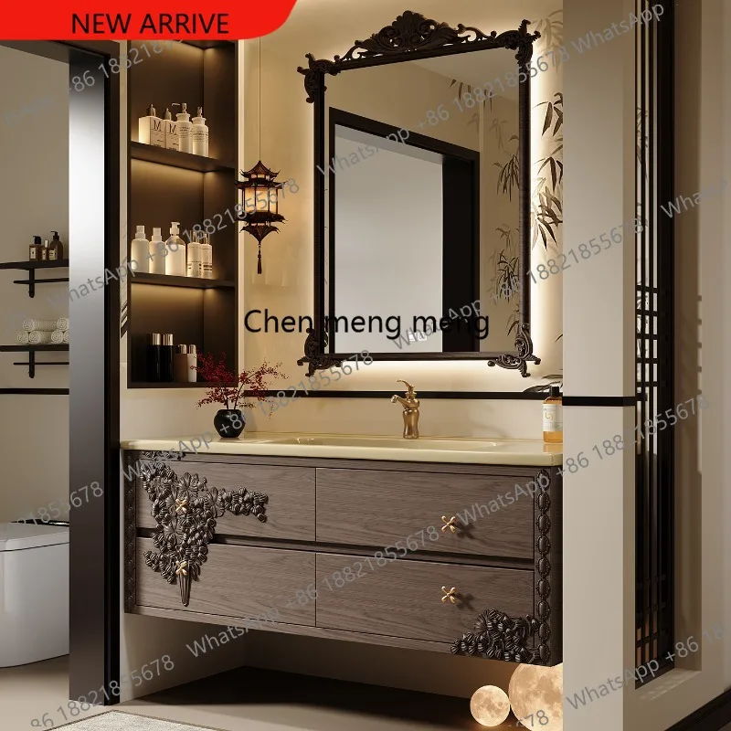 

Роскошный китайский шкаф для хранения туалетных ящиков для ухода за кожей, деревянные перегородки, шкаф для раковины, туалетный столик для макияжа, модная мебель Gabinete