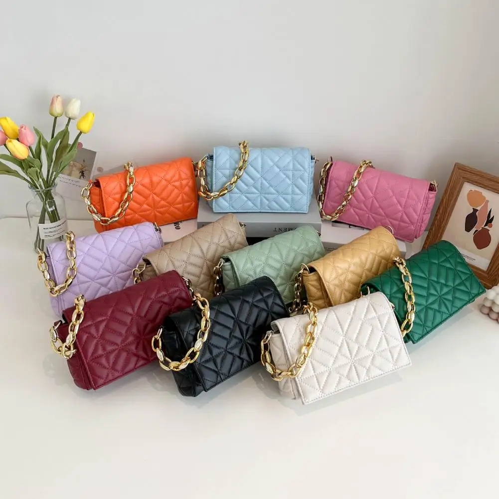 Women Handbag Zipper Closure Handheld Thick Chain Shoulder Bag Messenger Bag Crossbody Bag For Party Gathering Wedding Banquet