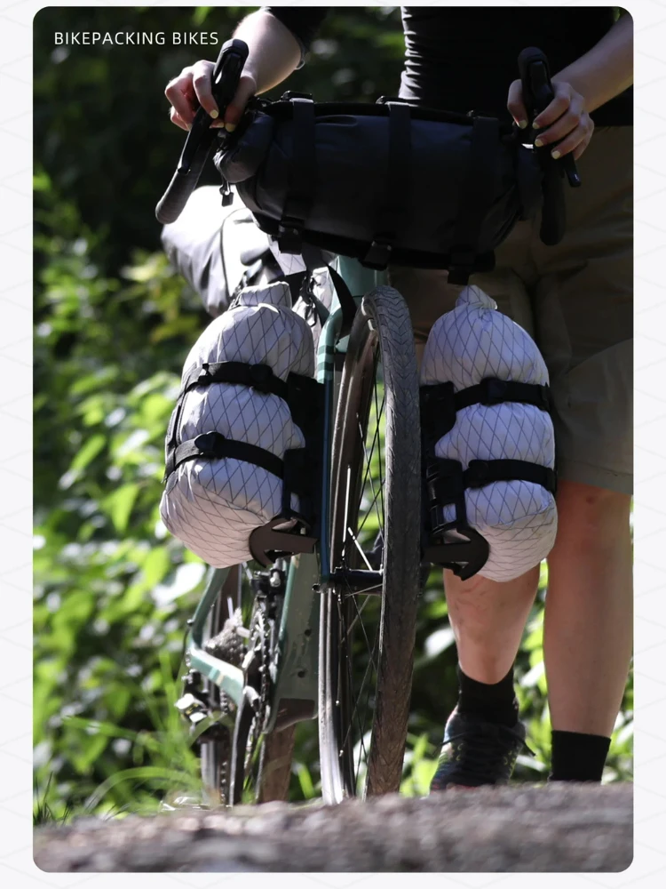 AliExpress NONE Rhinowalk Bike Fork Bag 6.5L *2 Piece Quick-release Upgraded Bike Bags with Waterproof Lining Long Distance Travel Luggage