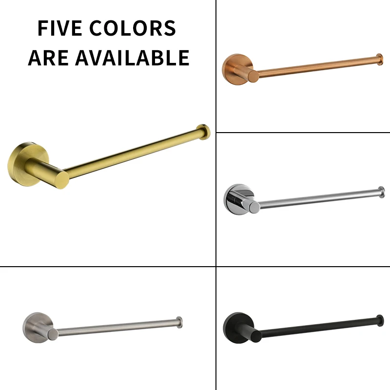 

Stainless Steel Bathroom Wall Mount Shower Hanger Towel Bar Matte Black Nickel Rose Gold Chromr Brushed Gold