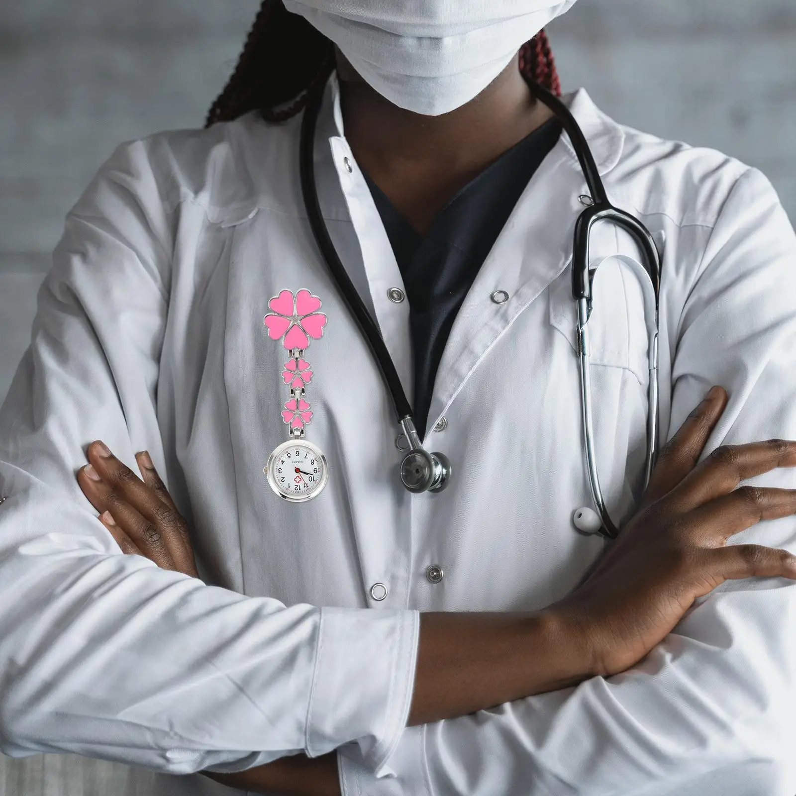 Stylish Round Dial Nurse Pocket Watch Zinc Alloy Durable Mini Hanging Watch Decorative Women Gifts Fob Watches