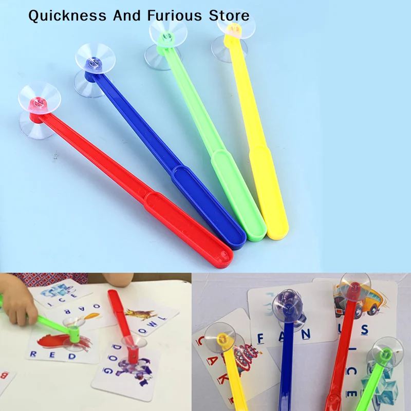 【T】4pcs Quickly Slam The Picture Cards Puzzle Family Party Game Toys Sucker Hammer
