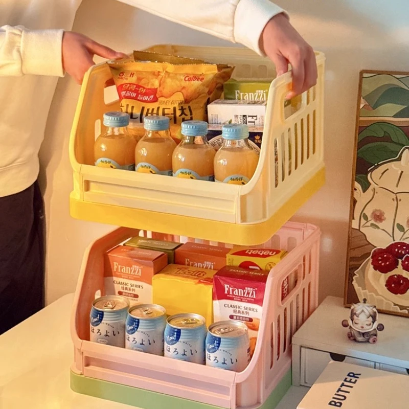 

С колесами, милый органайзер для хранения в общежитии, стойка для стола, цветная корзина для хранения, органайзер, большая вместительная настольная коробка для хранения книг