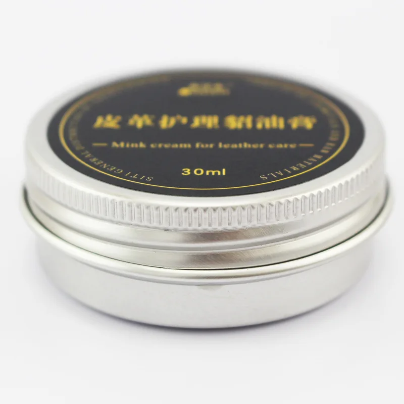 1Pcs Leather Craft Pure Mink Oil Cream For Leather Maintenance 30ml Shoes Care Cream Leathercraft Accessories