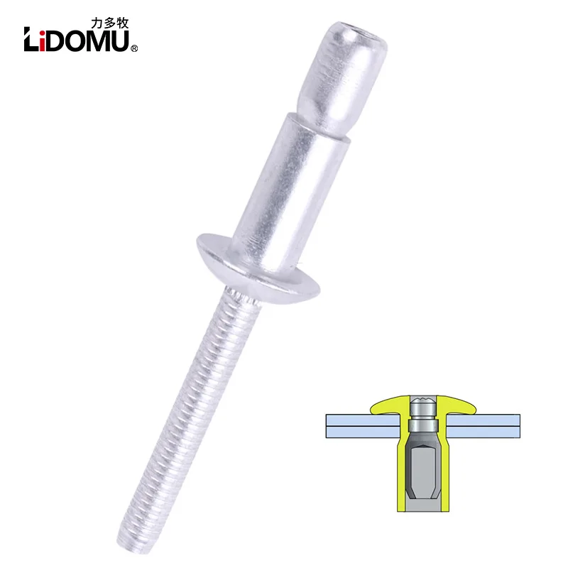 30/50Pcs  Full Aluminium Alloy High Stength Structural Dome Head Blind Rivets