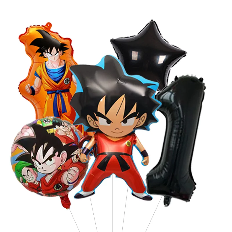 Bright Vibrant Anime Style Balloon Garland Arch Kit with Dragon Ball Z Theme To Create Stunning Birthday Party Decor