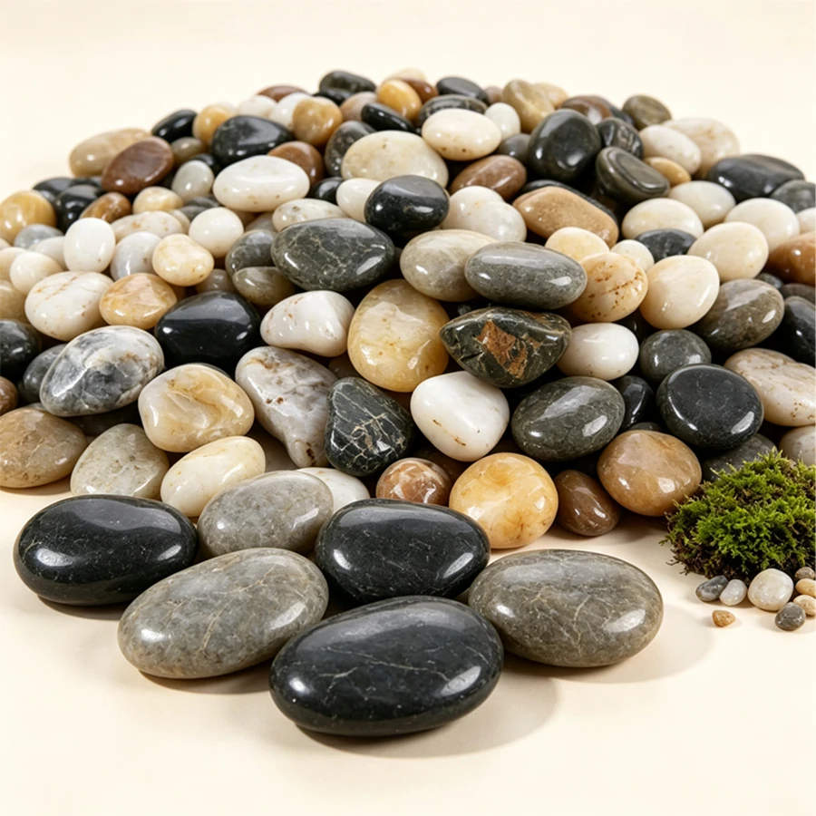 Aquarium Planted Soil - 300-700g glatte Flusskiesel, Dekorsteine für die