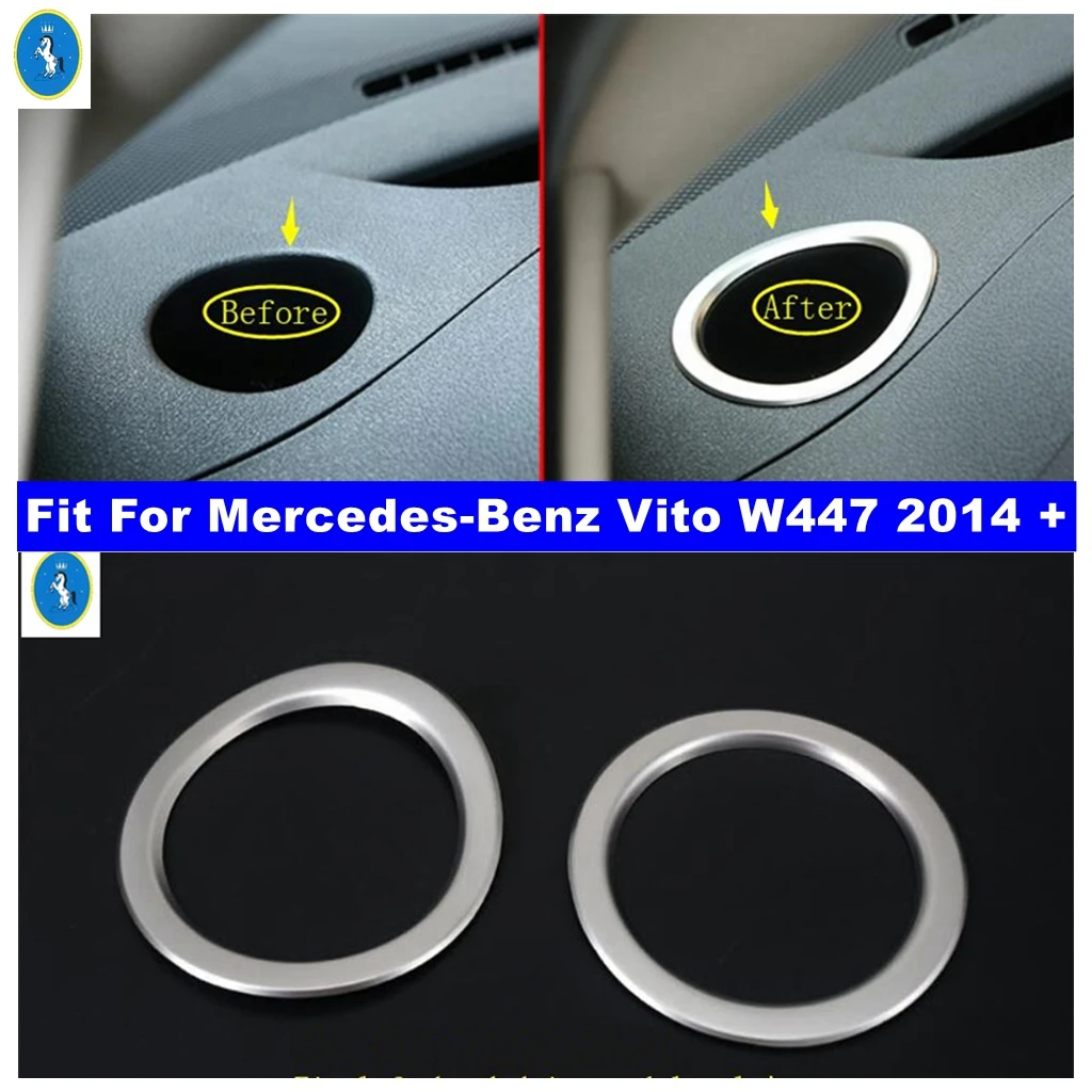 

Matte Car Dashboard Water Cup Holder Decor Ring Cover Trim For Mercedes Benz Vito W447 2014 - 2021 Stainless Steel Accessories