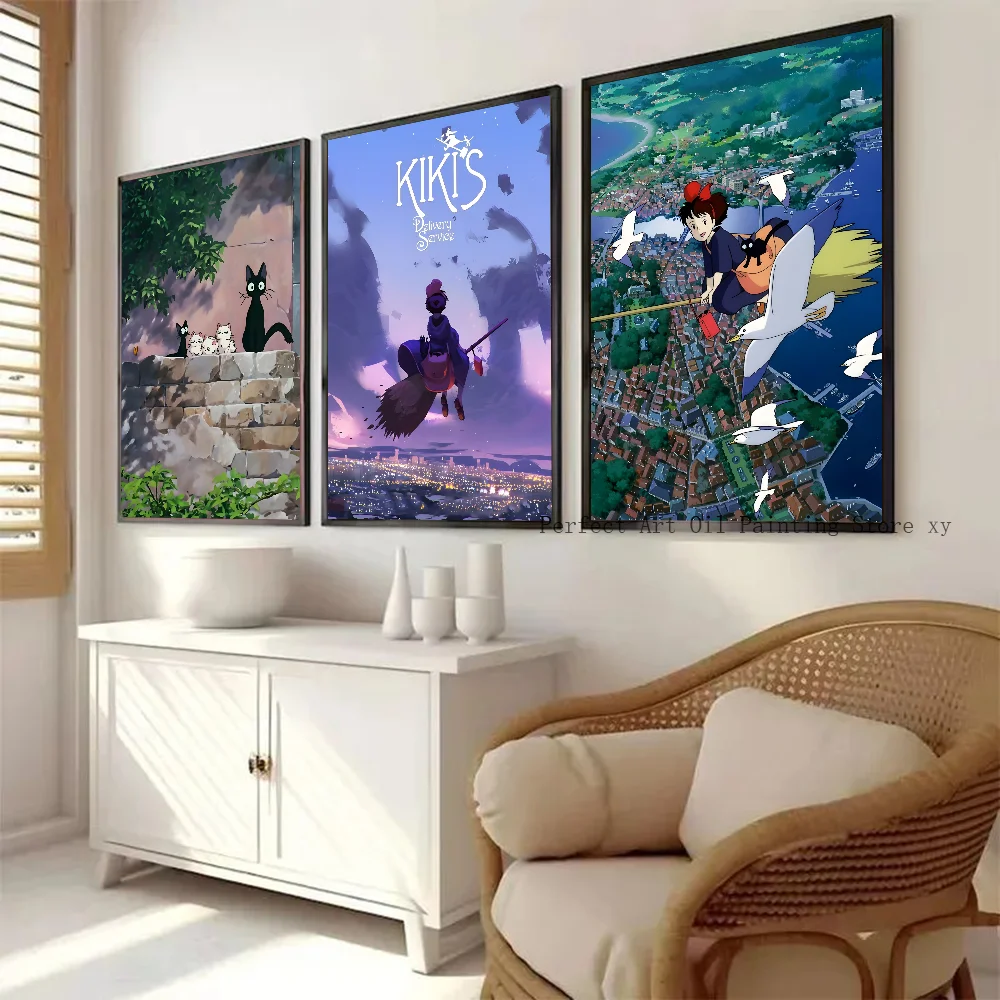 1 قطعة K-Kikis D-Delivery S-خدمة أنيمي فيلم أنيمي الملصقات لزجة HD جودة جدار الفن الرجعية الملصقات للمنزل Kawaii غرفة ديكور #2