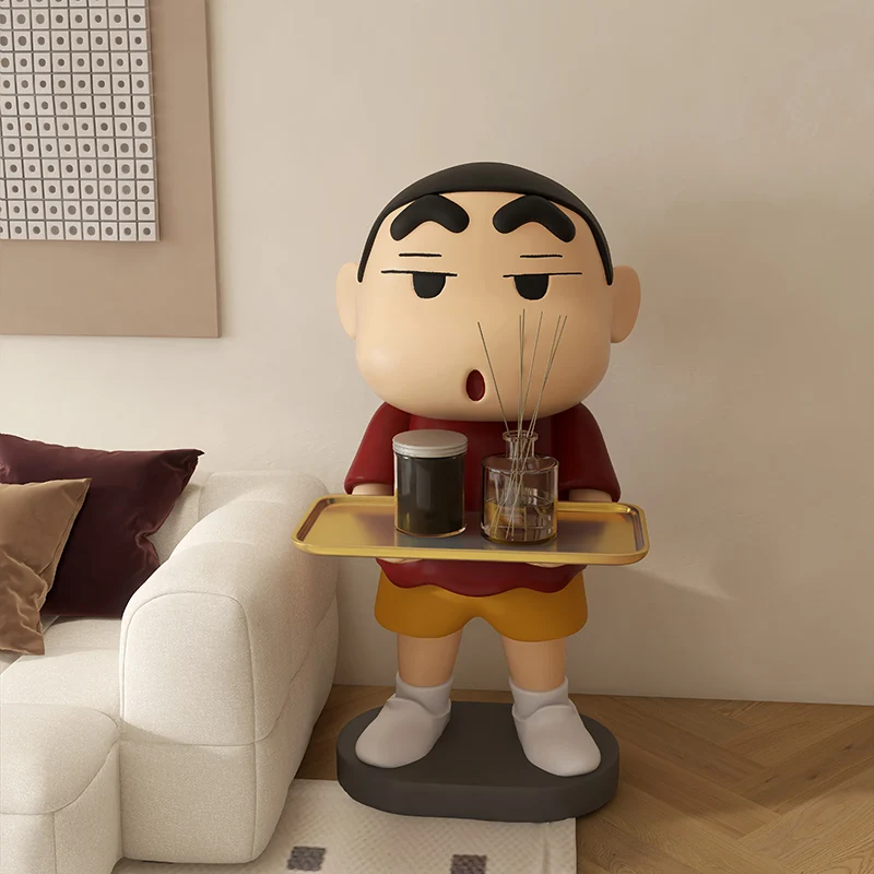 70cm crayon shin-chan anime figura série grande armário de tv sofá bandeja do chão para ser cama em movimento presente ornamentos decorativos