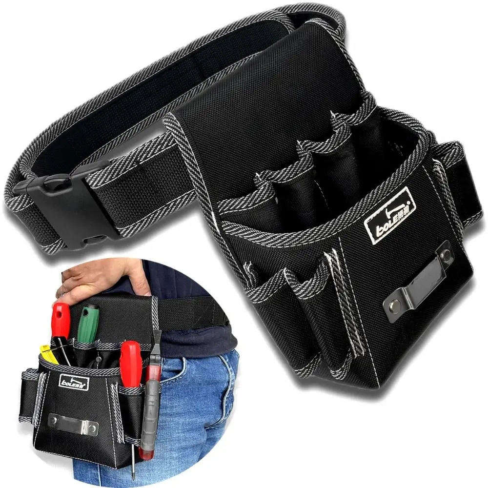 Electrician Waist Tool Bag Belt Tool Pouch Utility Kits Holder with Pockets