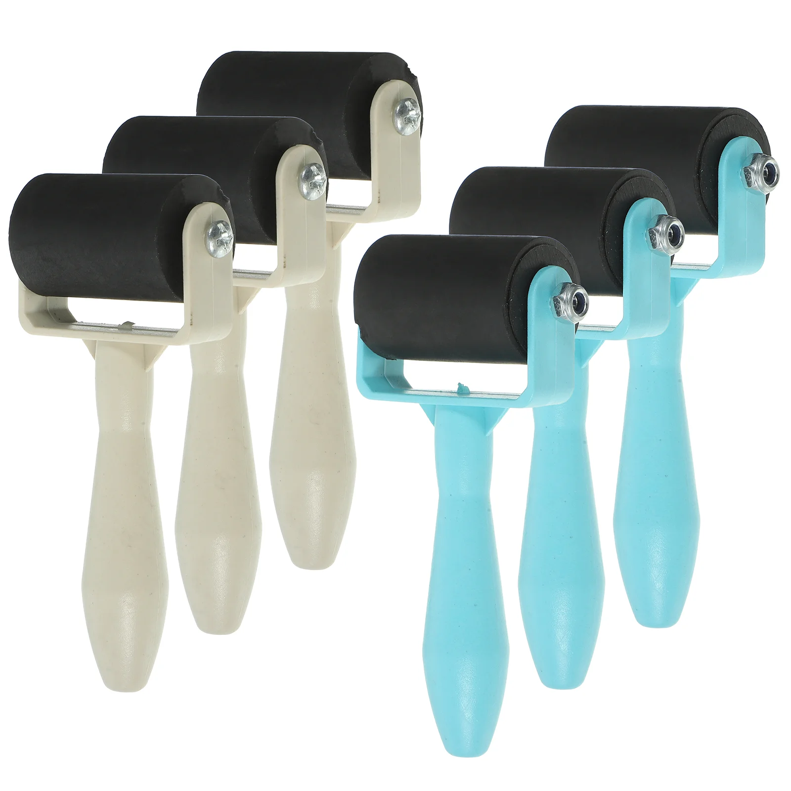 

6 Pcs Ink Roller Children's Printmaking Rubbing Tool Rollers Plastic Glue