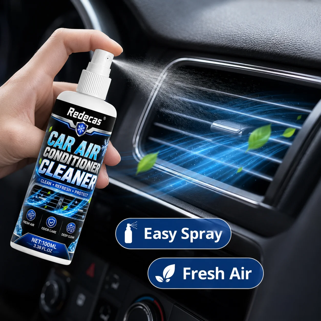 Car Air Conditioning Cleaner, No-Disassembly Type, Evaporator Box Pipeline Sterilization, Deodorization, Mold and Odor Removal, Foam Cleaner
