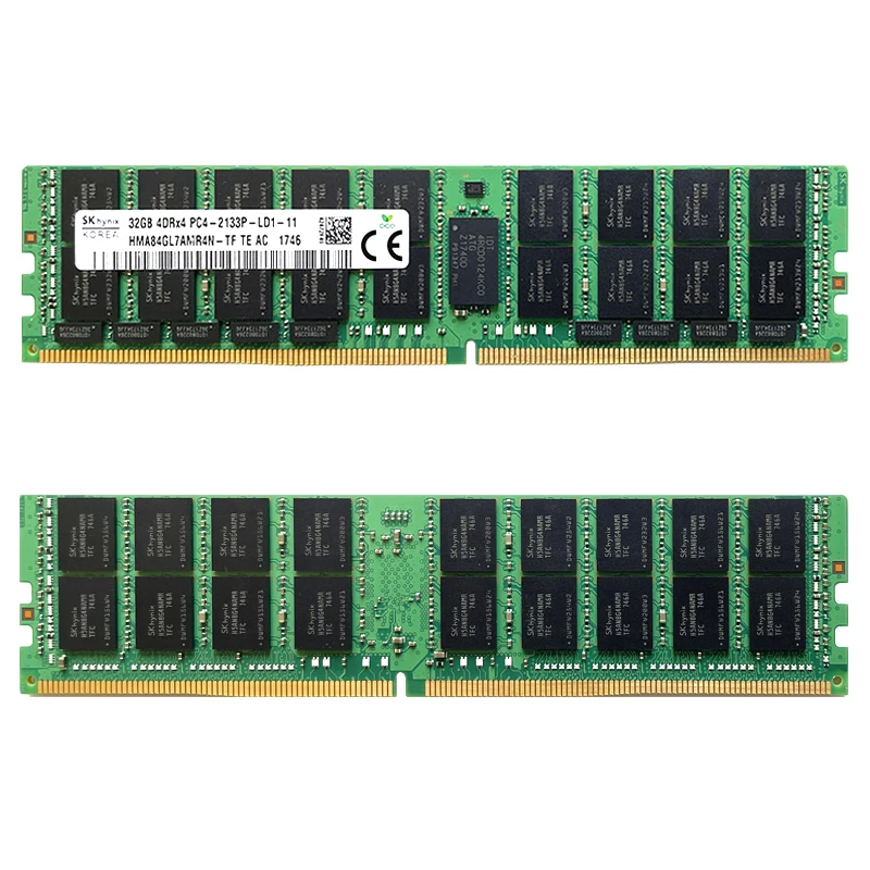 Sk Hynix DDR4 32GB 2133MHz 2400 MHz 2666MHz RAM PC4 1Rx4 1Rx8 2Rx4 2Rx8 4RDx42133P 2400T 2666V Server memory REG ECC RDIMM