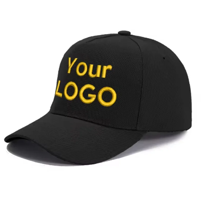 20pcs Custom Baseball Cap DIY Printing or Embroidery Snapback Hats 100% Cotton Casual Caps Advertising Hats Customized Team LOGO