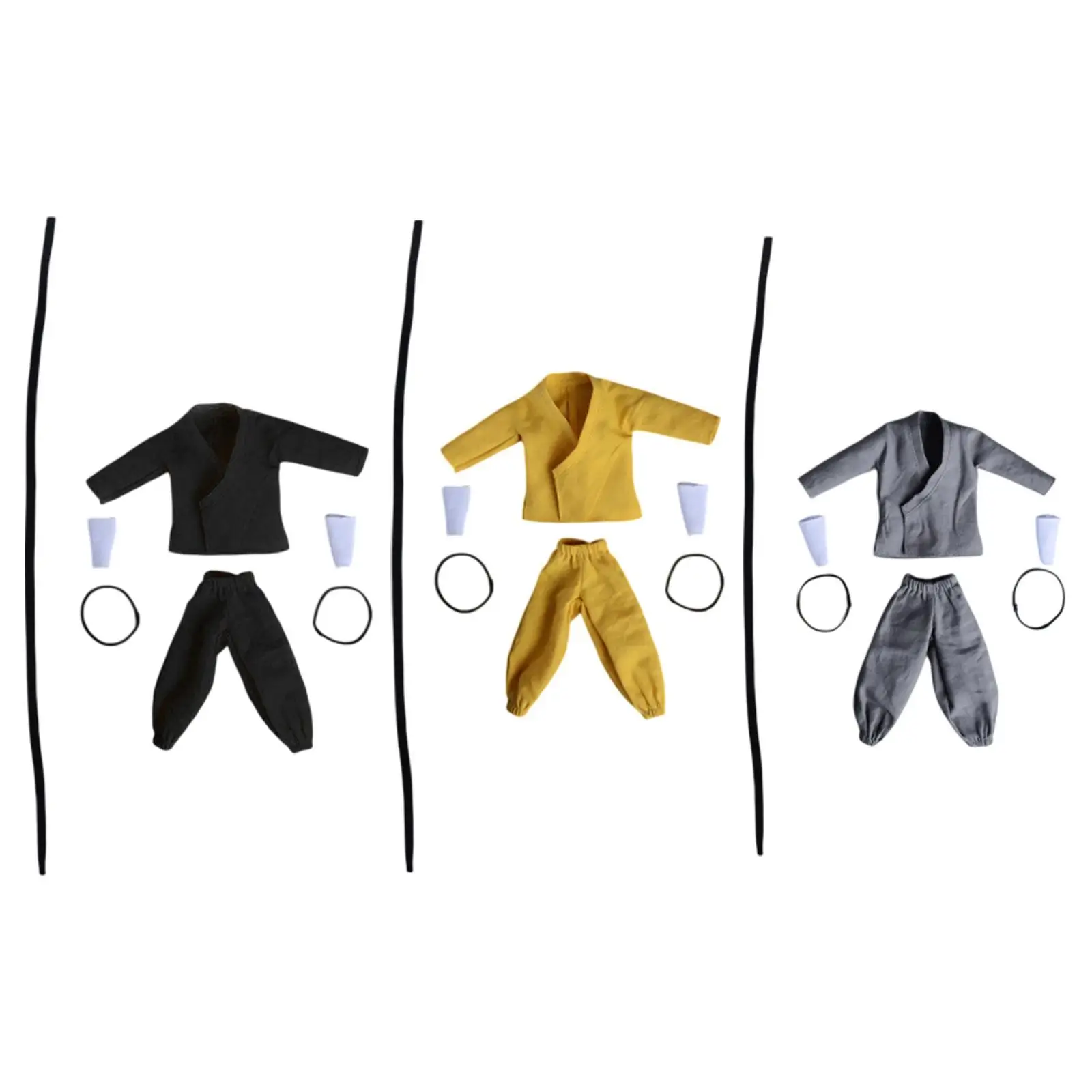

5 Pieces 1/12 Scale Mini Top Coat with Pants for 6 inch Figures Accessories