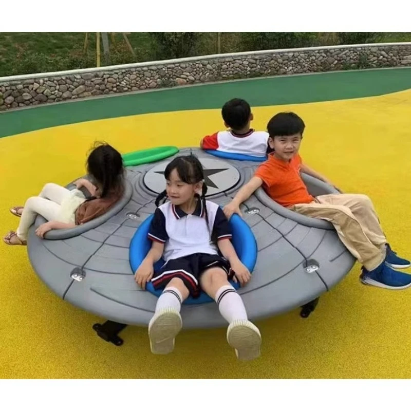 

Unpowered in situ bicycle six-person rotary car round bicycle kindergarten children's rotary car