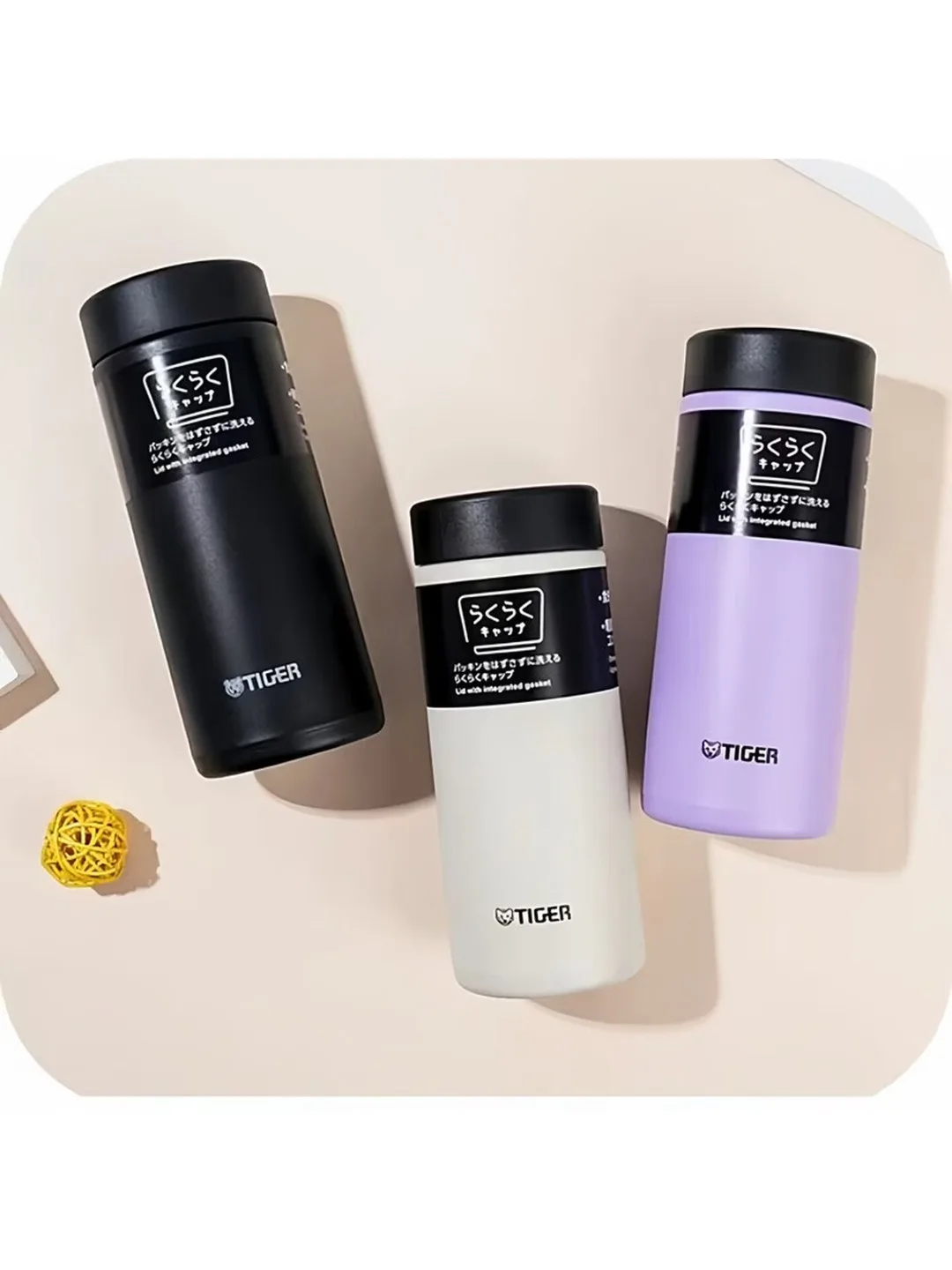 TIGER MMZ‑W035 Portable Thermos Bottle 350ml 304 Stainless Steel Dishwasher‑Safe Drinking Vessel for Travel Daily Use