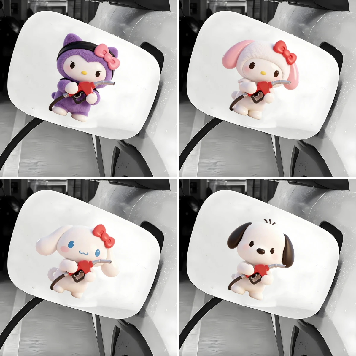 

Наклейки-стикеры для автомобиля с персонажами аниме: Синаморолл, Пом Пом Пурин, Почакко, Куроми. Креативные, милые, мультяшные, для самостоятельной установки.