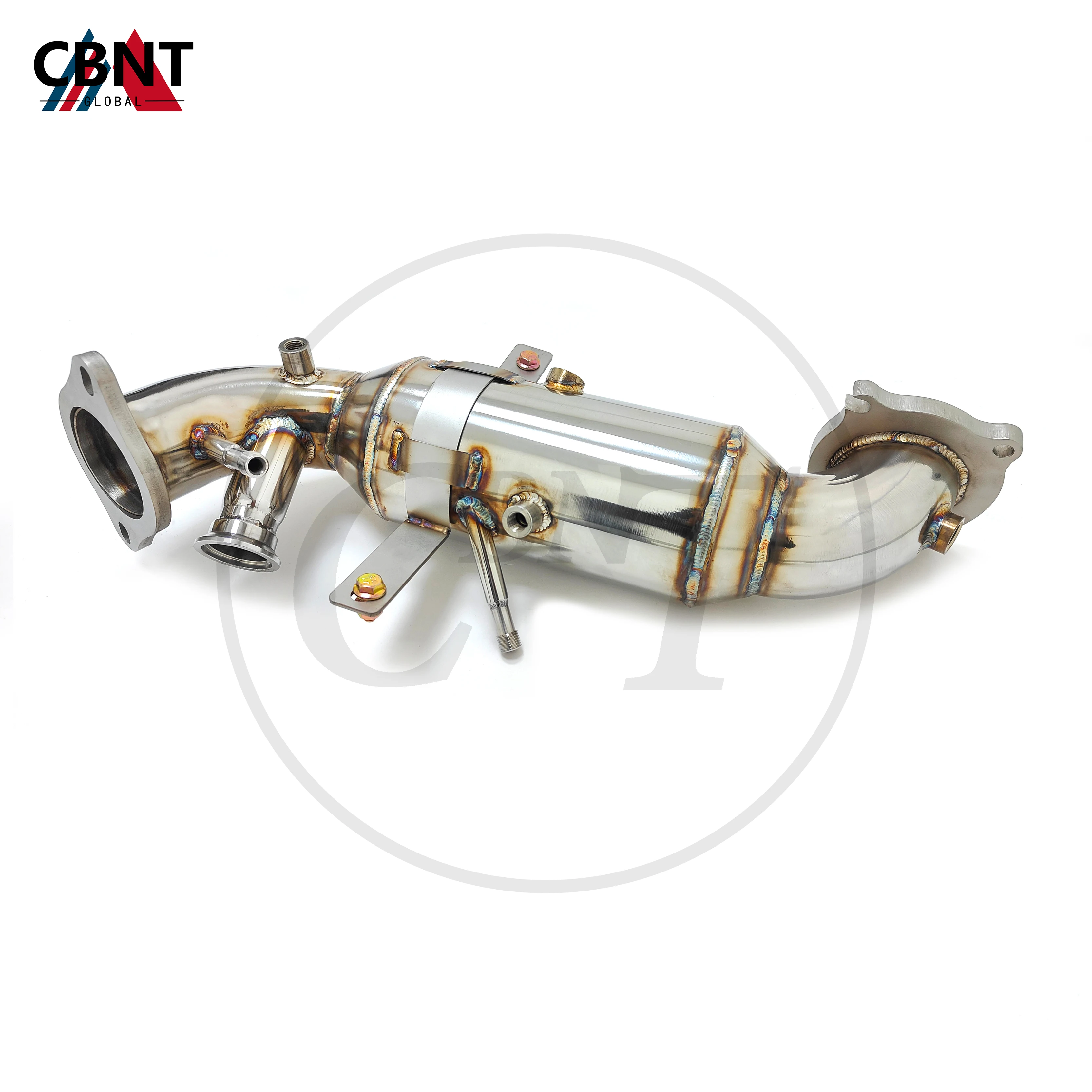 

CBNT for Alfa Romeo Giulia Stelvio 2.0T 2020-2023 Exhaust Downpipe with Catalytic Converter SS304 Stainless Steel Exhaust-Header