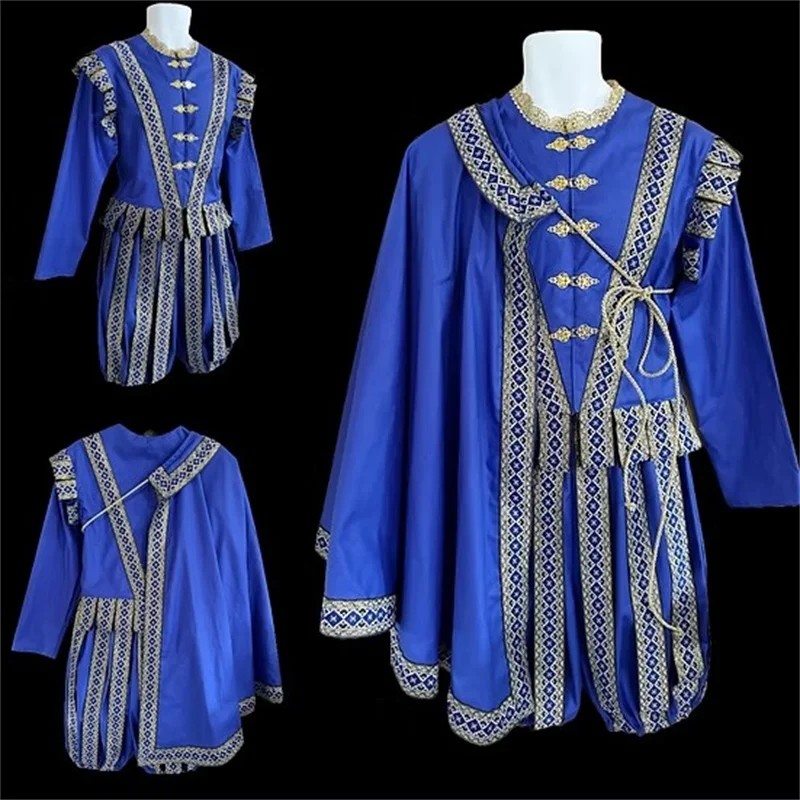 

Выполненный на заказ костюм Тюдора Елизаветинского, мужской костюм эпохи Возрождения, кавалер, двойной, винтажный Шекспир, двойной плащ, шорты, костюмы