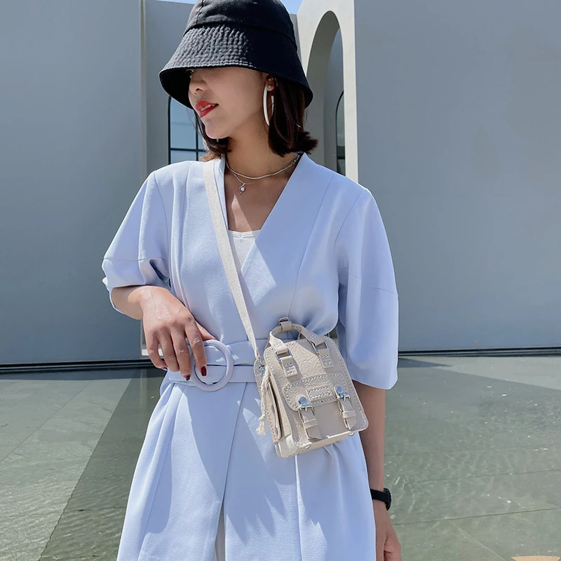 Messenger Bag DIY Handmade Material Bag Set Hand Stitching Sew Handle Shoulder Strap Woven Bag Material For Women