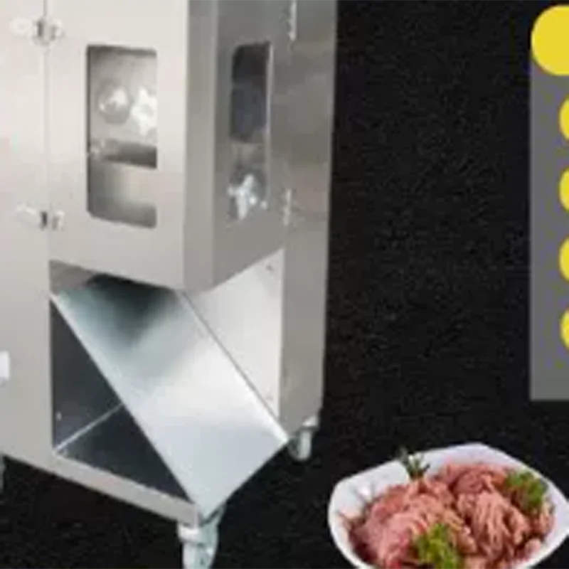 Commercial Chicken Duck Goose Fish Automatic Fresh Meat Slicing Machine Stainless Steel