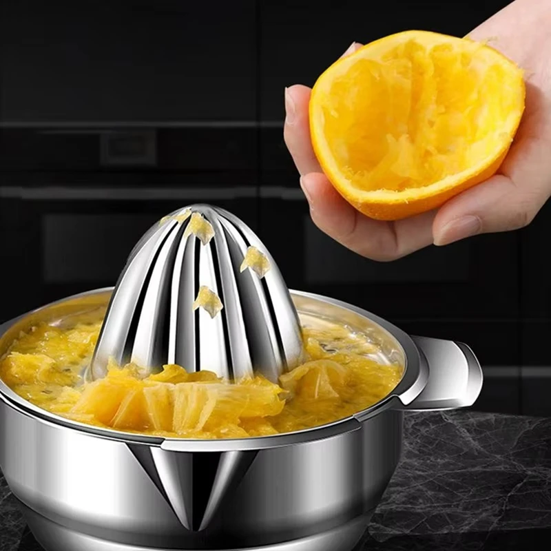 

AT63-Orange Juicer Manual Household Fruit Squeezer Hand Juicer Reamer Press With Strainer Dishwasher Safe For Limes/Oranges