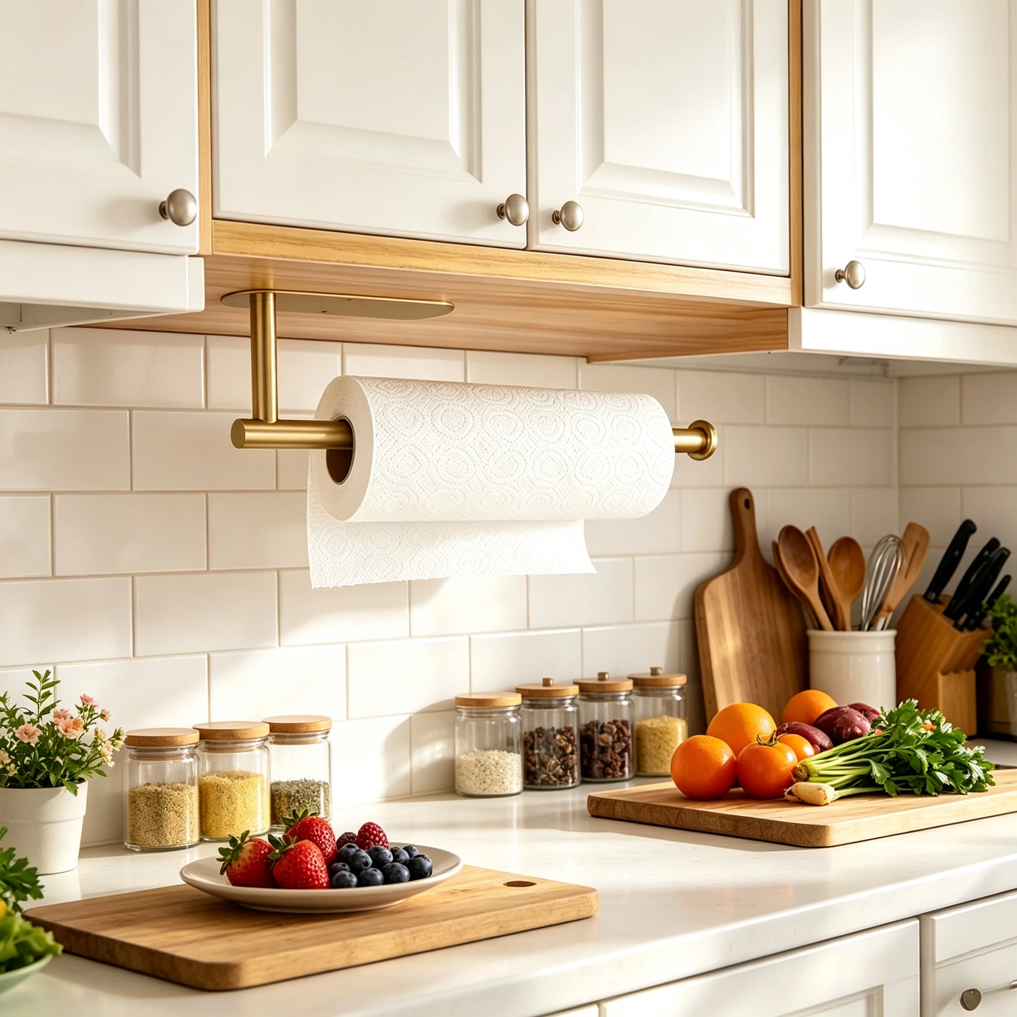 Commercial Kitchen Wall Shelves - حامل مناديل ورقية بدون حفر يثبت