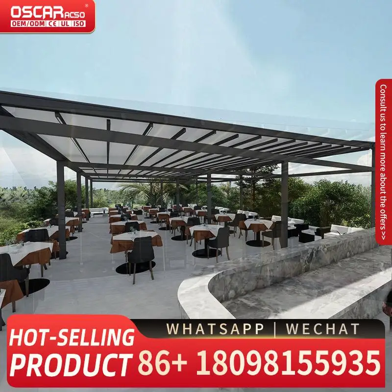 

Adjustable Retractable Aluminum Folding Gazebo Awning for Garden Patio Backyard Retractable Canopy Pergola