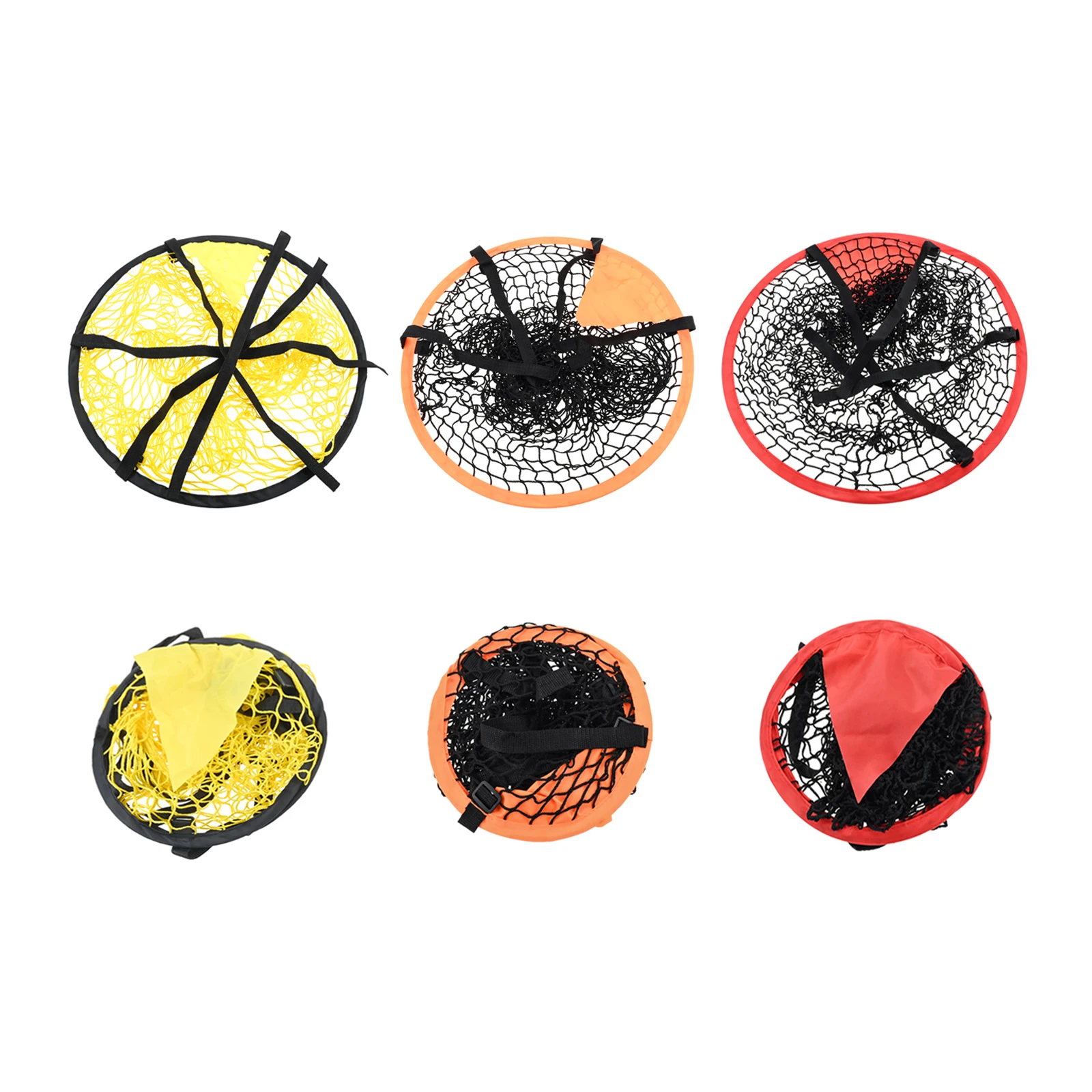 Diameter 45cm Light Foldable Top Bins Corner Soccer Goals Target Training Net & Carry Storage Bag for Football Shooting Accuracy