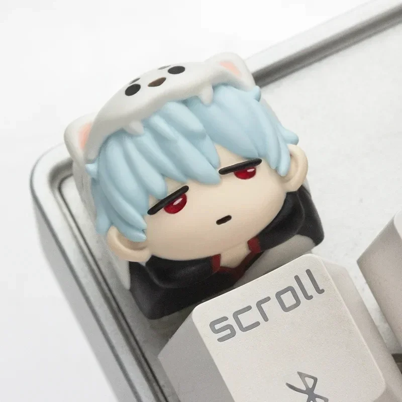 

Anime Keycaps Resin Key Caps Mechanical Keyboard Keycaps Sakata Gintoki Hijikata Toushirou GINTAMA Handmade Cute Artisan Keycap