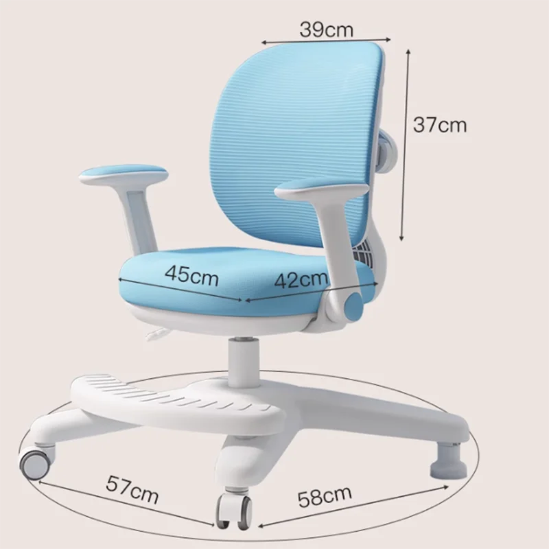 Meble dziecięce z regulacją wysokości obrotowe rosnące fotele zabezpieczające projektant do nauki w szkole dla dzieci Cadeira pokój dziewczęcy JGY