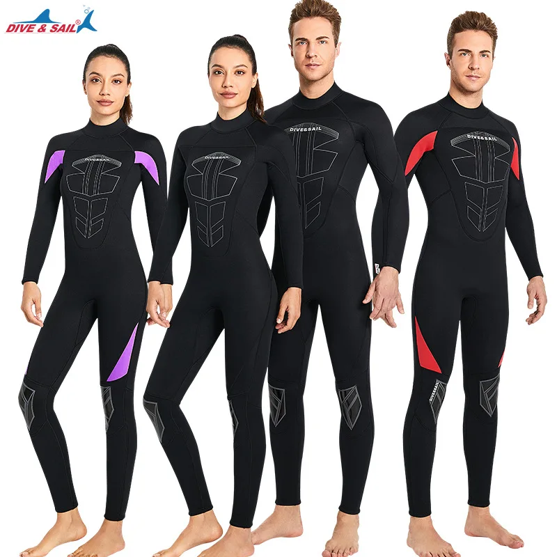 

Wetsuit Men 3MM Neoprene One-piece suit Women Wetsuit Surfing Snorkeling Diving Suit Warm Premium Swimsuit Full Body Diving Suit