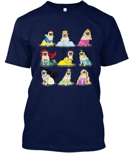 

Princess Pug T-Shirt Made in the USA Size S to 5XL