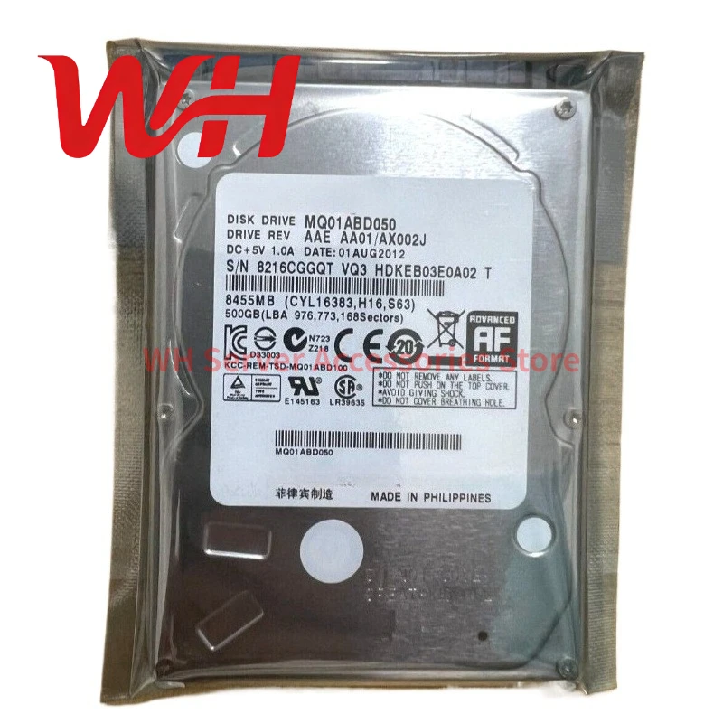for Toshiba 500GB MQ01ABD050 5400RPM 8MB SATA 3Gb/s 2.5