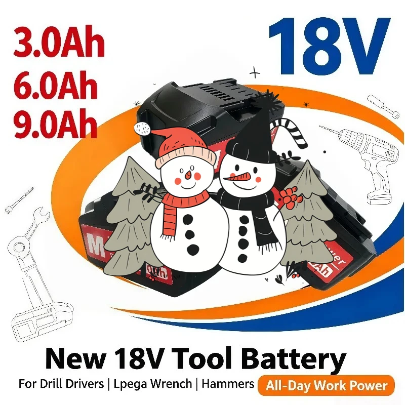 Metabo BSZ18 18V Replacement Battery 3.0Ah/6.0Ah/9.0Ah For Cordless Drill Drivers Wrench Hammers Lpega Power Tools