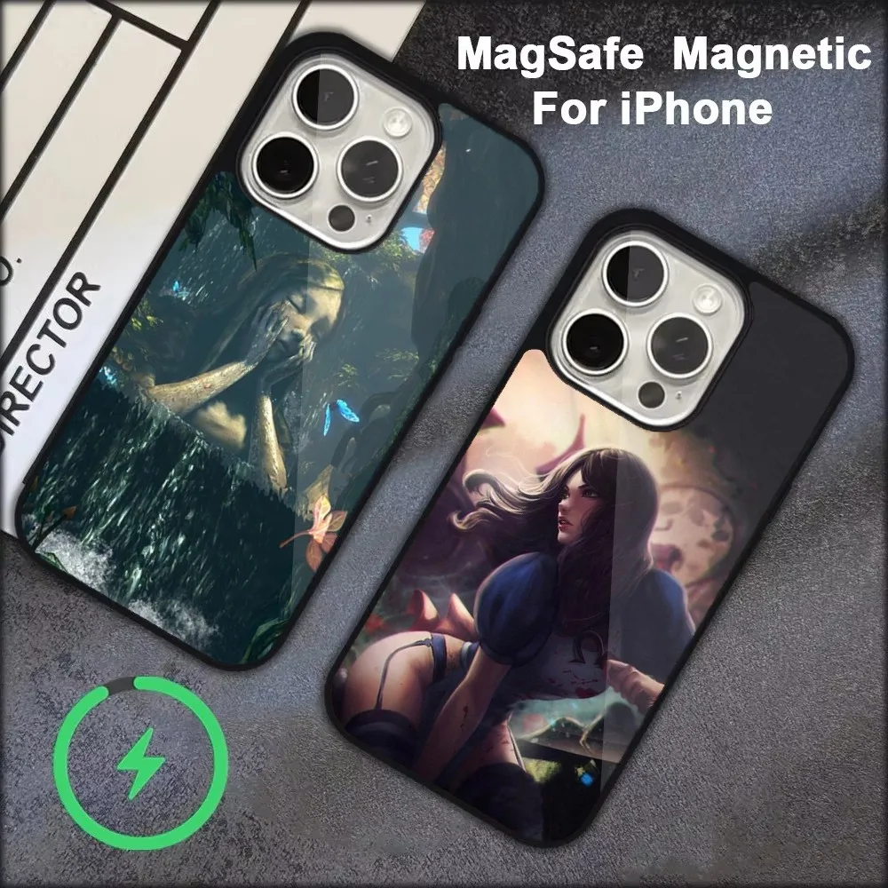 Alice M-Madness R-Returns-s Phone Case  For iPhone 16,15,14,13,12,11,Pro,Max,Plus,Mini, Magsafe,Magnetic Wireless Charging Case