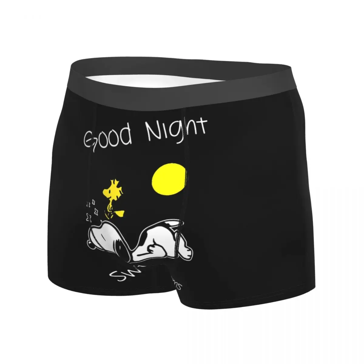 Snoopys Boxer Brief ชุดชั้นในคุณภาพสูงชายนักมวยกางเกงขาสั้นพิมพ์ Oversize Underpants